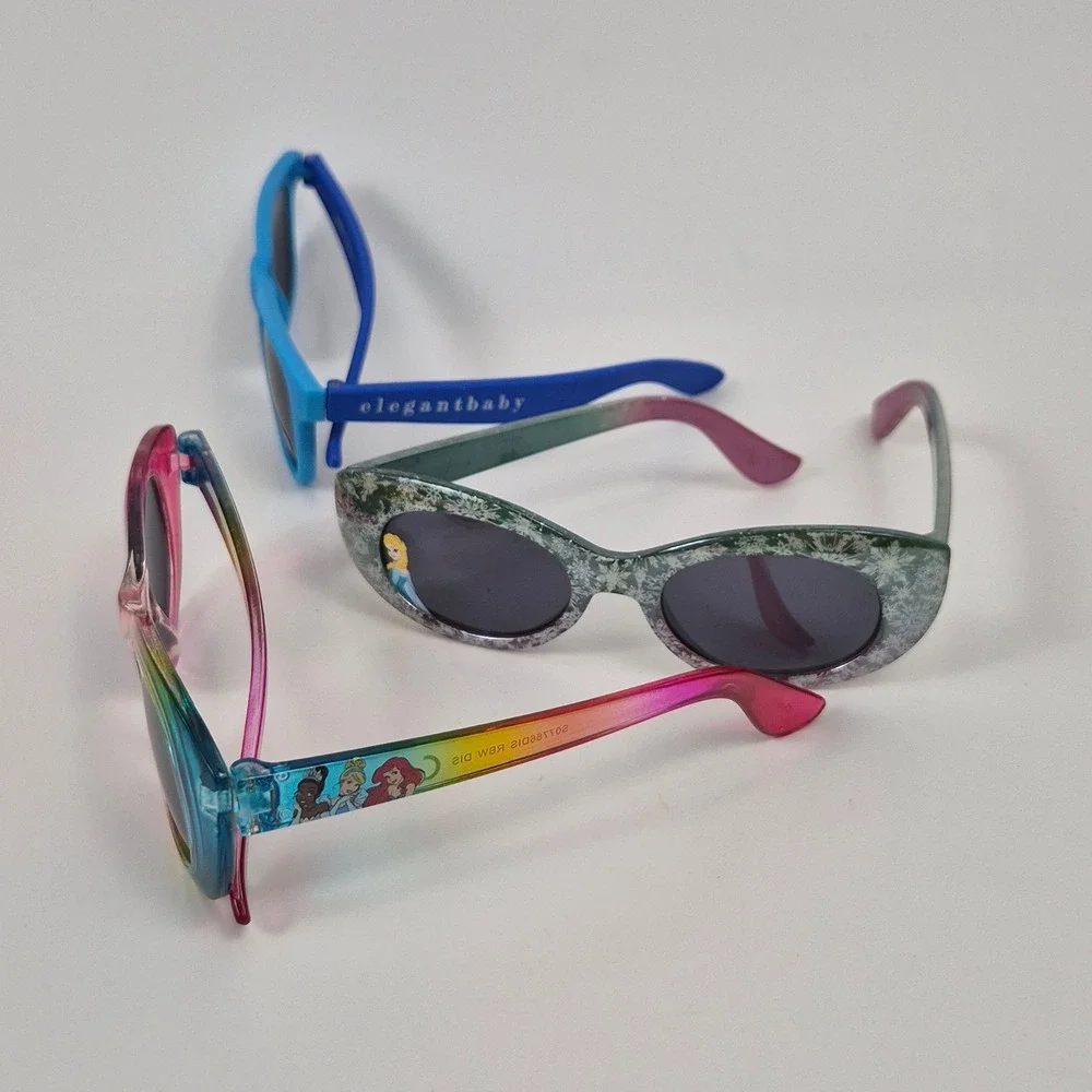 Kid's Disney Princesses, Frozen Elsa & Elegant Baby Sunglasses Lot of 3